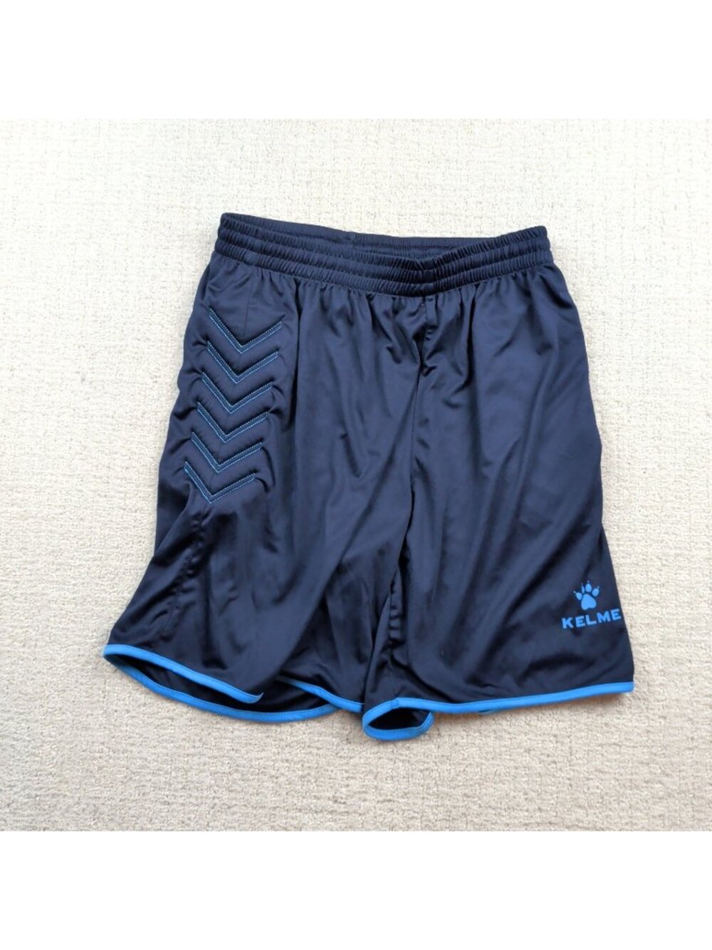Kelme Soccer Football Goalkeeper Padded Shorts Dark Blue Men Size Small Active